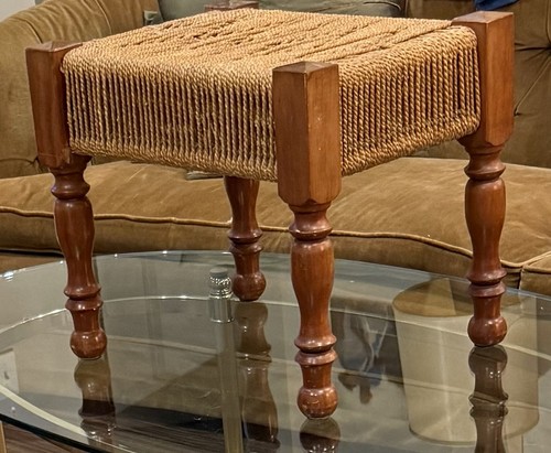 Vintage woven rush - woven, seat